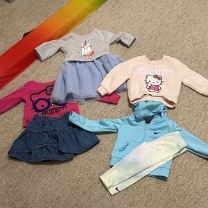 Nike Kids Light Blue Hoodie and Gradient Leggings Set